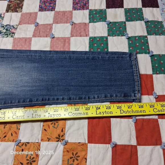 Driftwood Rose Embroidered Denim Blue Ankle Jeans Womens Size 29 - Picture 14 of 16